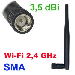 Antena WiFi 2.4GHz 3,5dBi DOOKÓLNA wtyk SMA