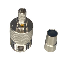 UHF socket connector for cable H155 crimped