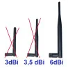 Antena WiFi 2.4GHz 6dBi DOOKÓLNA SMA-RP BIAŁA