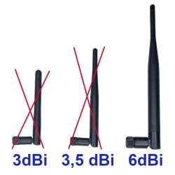 Antenă WiFi 2.4GHz Omnidirecțională SMA 6dBi ALB