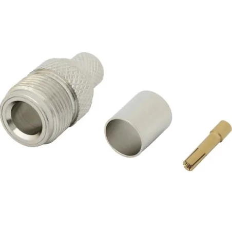 N socket connector for LMR300 cable, CLAMPED