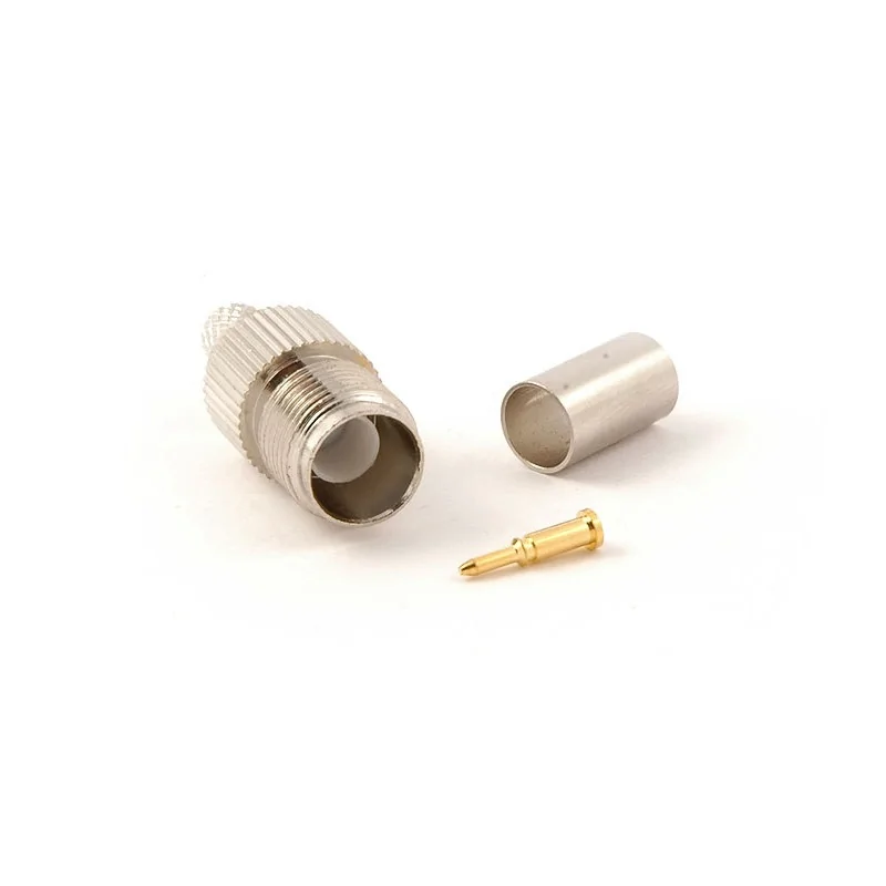 Connector socket TNC-RP for cable H155 CRIMPED