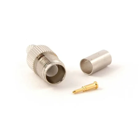 Connector socket TNC-RP for cable H155 CRIMPED