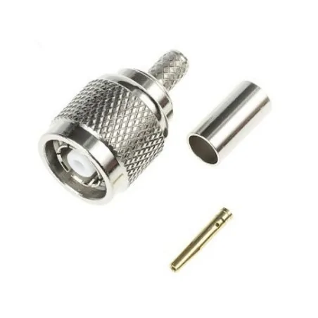 TNC-RP plug connector for RG58 cable CRIMPED