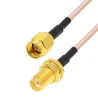 Pigtail SMA socket/SMA plug 20cm RG316
