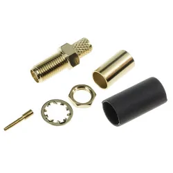 SMA socket connector for H155 cable CRIMPED