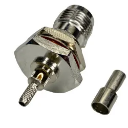 TNC RP socket connector on RG174 cable crimp V2