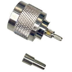PLUG TYPE UHF PL MALE CRIMPED ON CABLE RG174