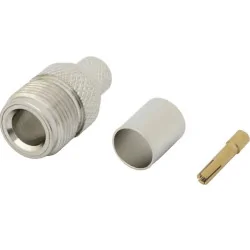 N socket connector for H1000 cable, RG213 CRIMPED