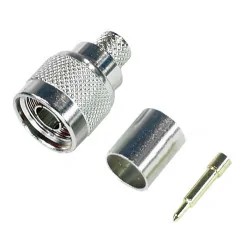 N plug connector for cable H1000, RG213 CRIMPED