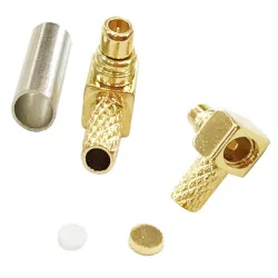 MMCX plug connector for RG174 cable ANGLED