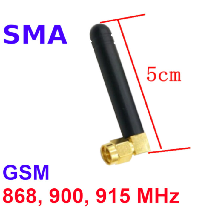 Antena GSM 868Mhz /900Mhz /915MH 2,15 dBi wtyk SMA