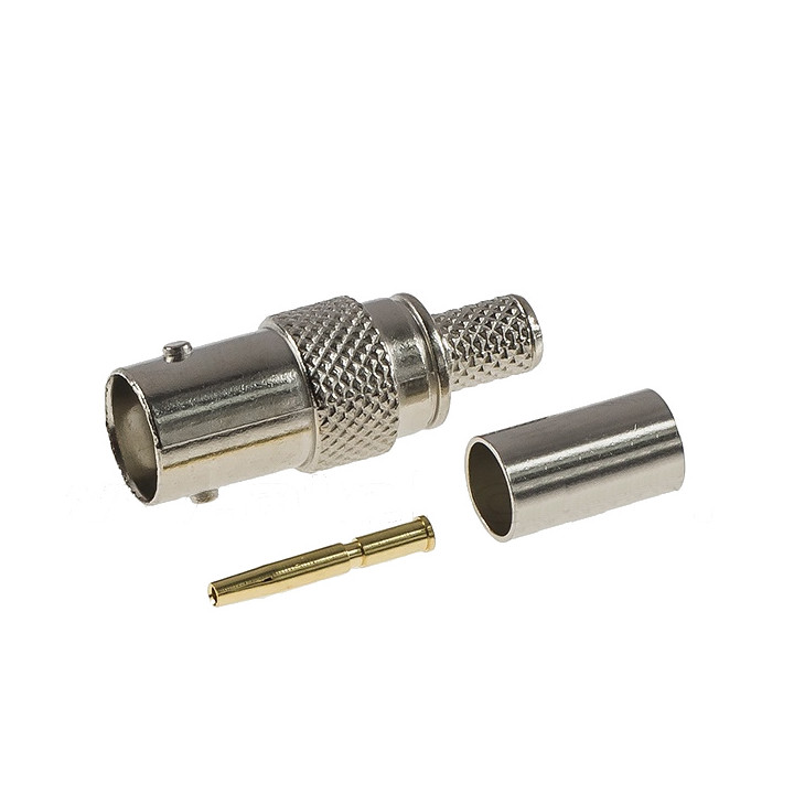 BNC socket connector for RG59 cable CRIMPED