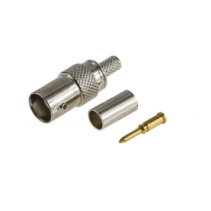 BNC RP socket connector for H155 cable, CRIMPED
