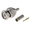 BNC plug connector for RG174 cable, crimped