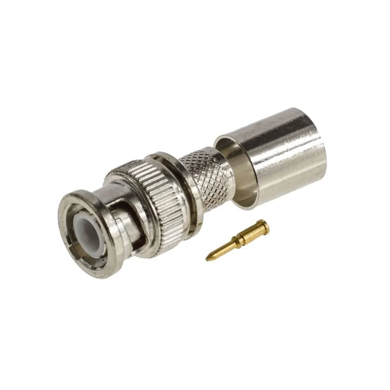 BNC plug connector for H1000, RG213 cable, CLAMPED