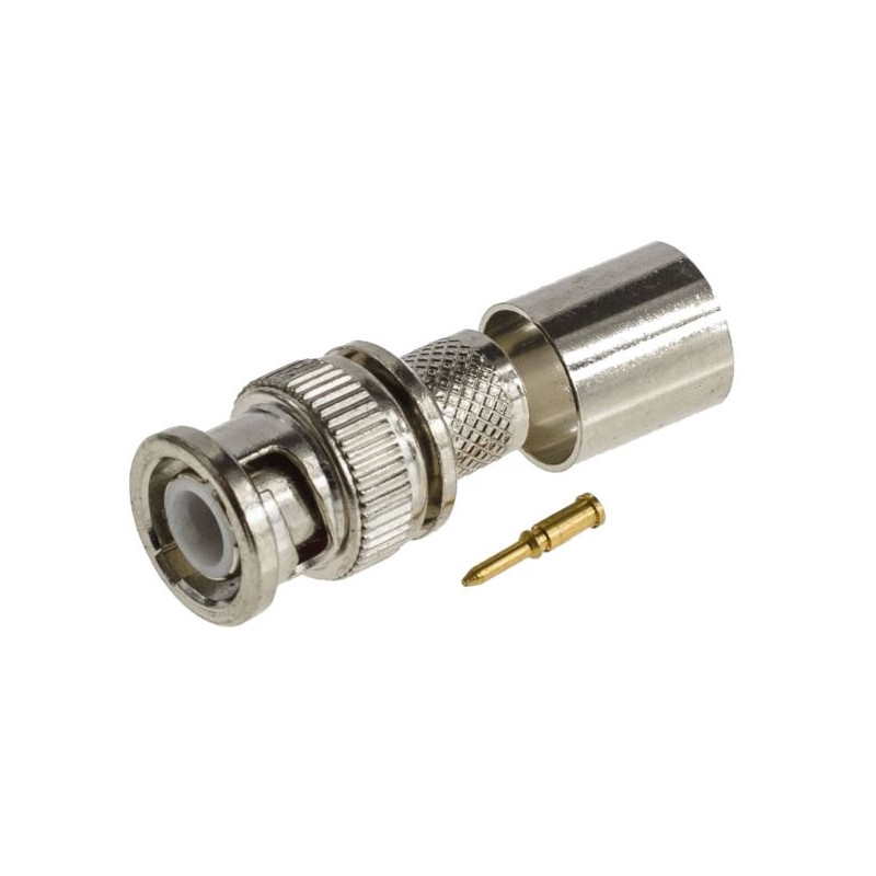 BNC plug connector for H1000, RG213 cable, CRIMPED