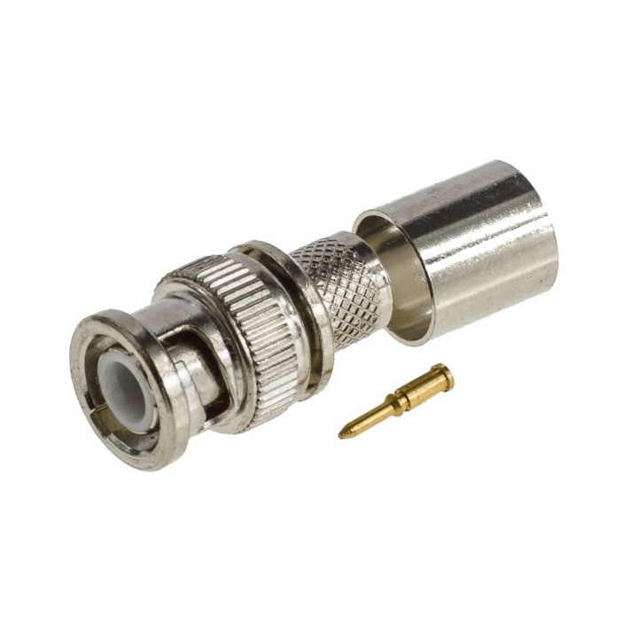 BNC plug connector for H1000, RG213 cable, CRIMPED