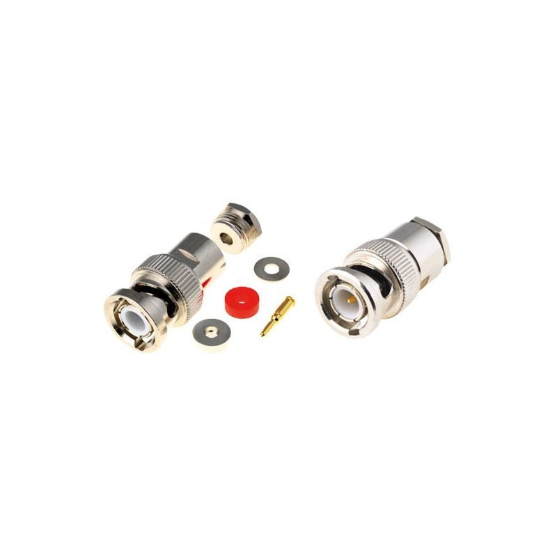 BNC plug connector for RG58 cable, TWISTED