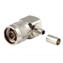 Connector N plug for cable H155 crimped ANGLED