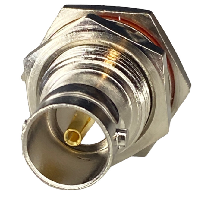 BNC socket connector for RG179 cable, crimped, 75ohm