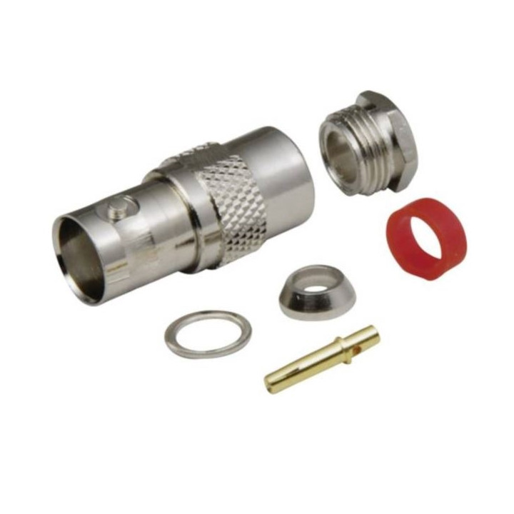BNC socket connector for RG58 cable, TWISTED