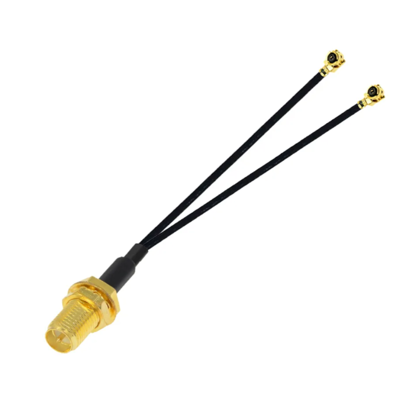 Pigtail TYPE Y 2 x UFL - SMA RP socket RF1.13 25cm