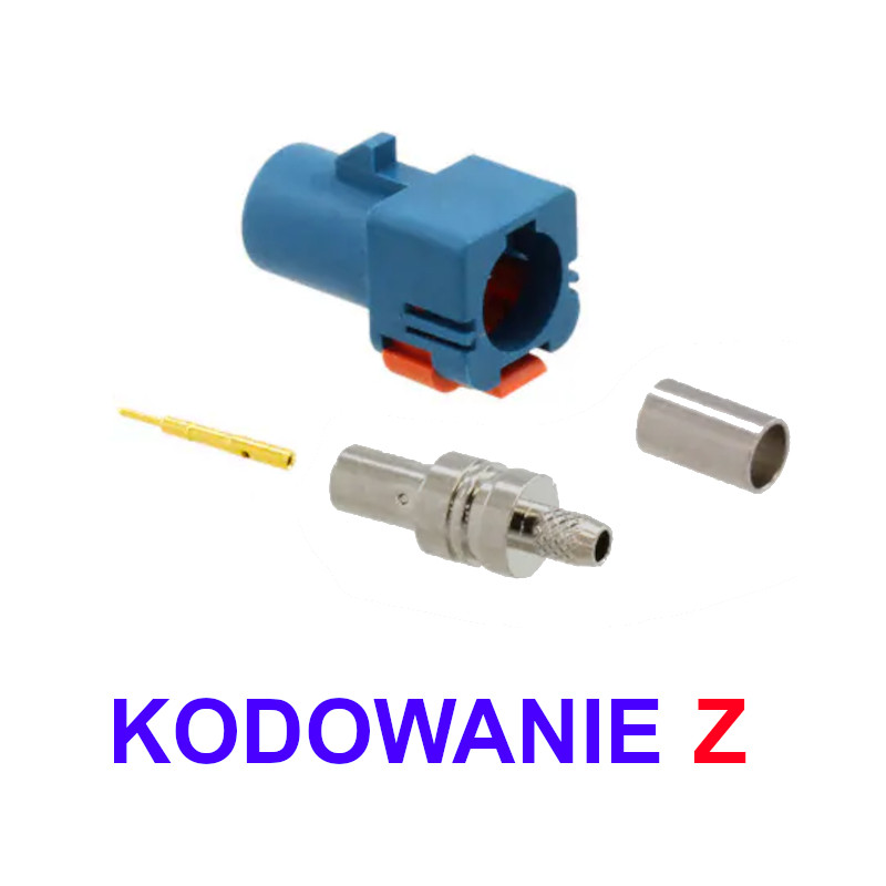 FAKRA plug for RG174 CODE-Z cable, straight MOLEX