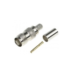 TNC socket connector for H155 cable, crimped