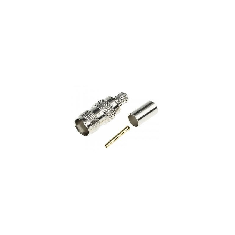 TNC socket connector for H155 cable, crimped