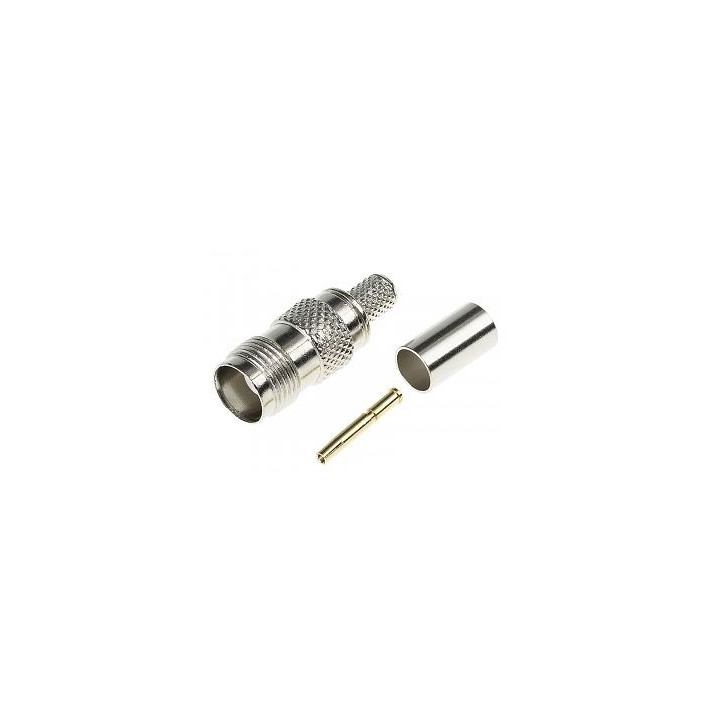 TNC socket connector for H155 cable, crimped