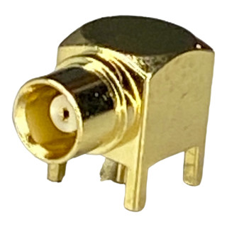 MCX socket connector for PCB angled