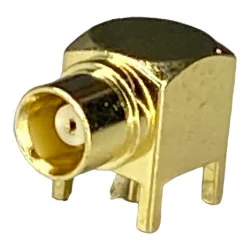 MCX socket connector for PCB angled
