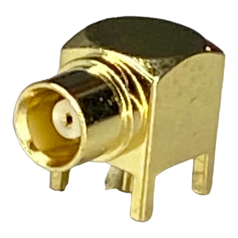 MCX socket connector for PCB angled