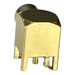 MCX socket connector on PCB, angled