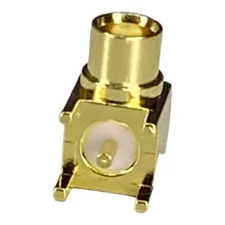 MCX socket connector for PCB angled