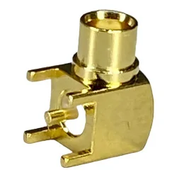 MCX socket connector for PCB angled