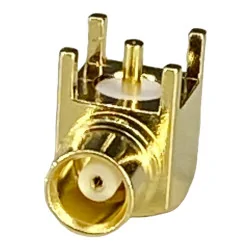 MCX socket connector for PCB angled