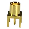 MCX socket connector for vertical PCB