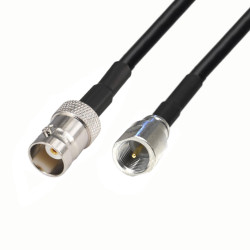 Antenna cable BNC - gn / FME - wt LMR240 1m