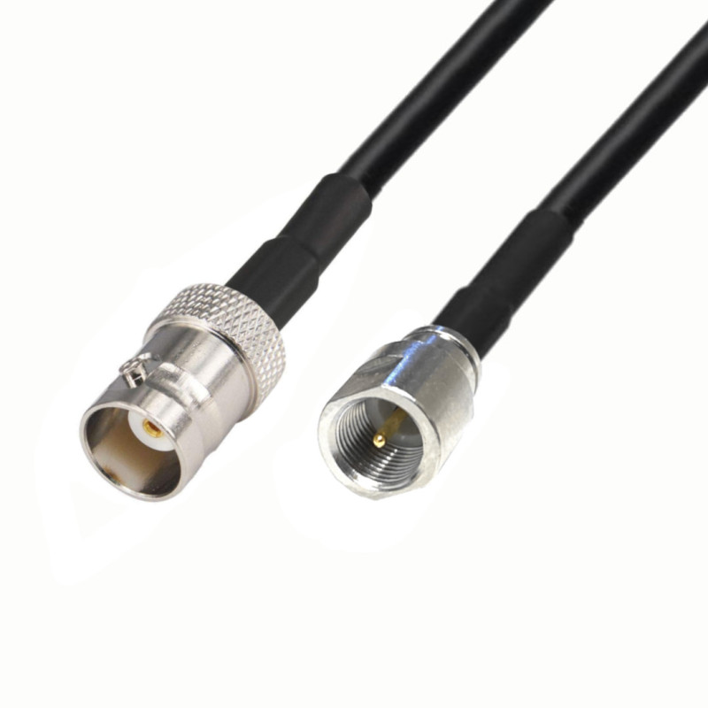 BNC - gn / FME - tue LMR240 antenna cable 1m