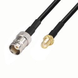 Antenna cable BNC - gn / SMA - gn LMR240 1m