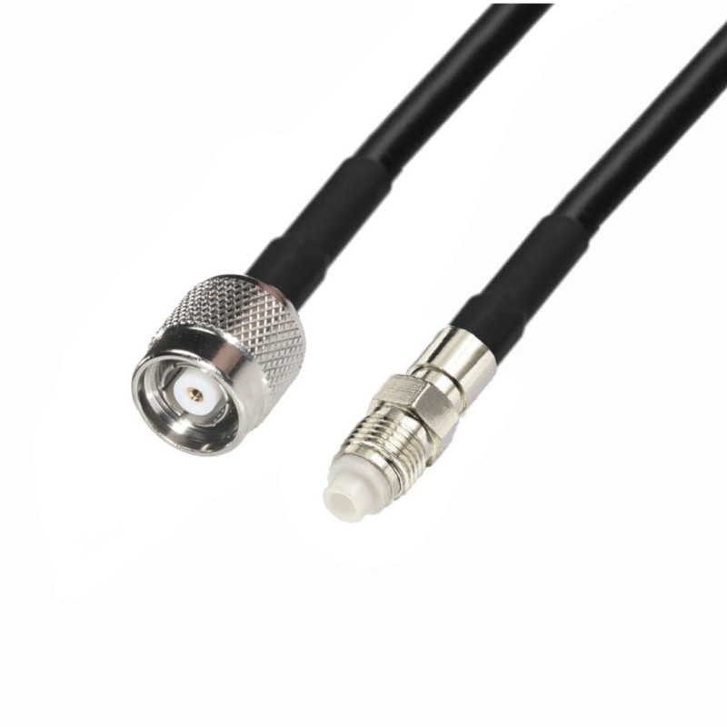 Antenna cable FME - gn / RPTNC - wt LMR240 1m