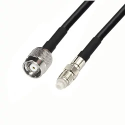 Antenna cable FME - gn / RPTNC - wt LMR240 3m