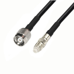 Antenna cable FME - gn / RPTNC - tue LMR240 10m