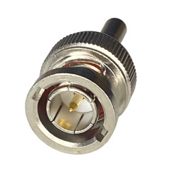 BNC plug connector for RG179 cable, crimped, 75ohm