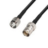 Antenna cable BNC socket / TNC RP RF5 plug 1m